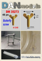 Accessories for diorama. Wing screw. Butterfly screw lock Set No 1 48 pcs