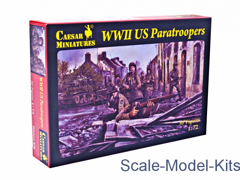 Wwii Us Paratroopers Caesar Miniatures Plastic Scale Model Kit In 1 72