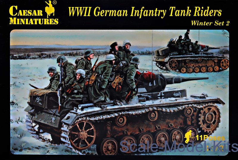 WWII German Soldiers with Tank Riders 1/72 Soldiers Figures model Kit CAESAR 