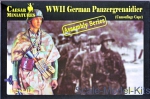 WWII German: 1/72 Caesar Miniatures M7717 - German Panzergrenaidier (Camouflage Cape), Caesar Miniatures, Scale 1:72