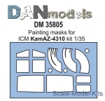 Decals / Mask: Painting masks for model Kamaz-4310, ICM kit, DAN Models, Scale 1:35