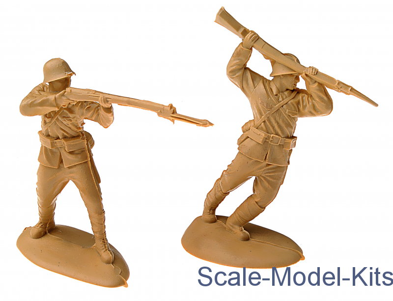 MARS 32015 1/32 WWII JAPANESE INFANTRY 15 Unpainted Plastic Toy Soldiers 