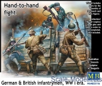 MB35116 Hand-to-hand fight, German & British infantrymen, WW I era