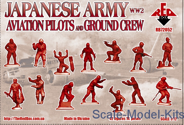 Red Box 72052 WW2 Japanese Army Aviation Pilots And Ground Crew Kit 1/72 