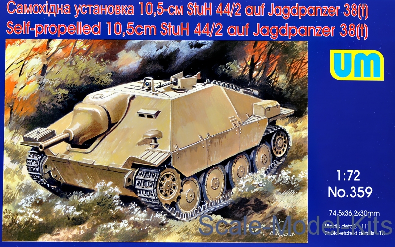 105mm Stuh 44 2 Auf Jagdpanzer 38 T Unimodels Plastic Scale Model Kit In 1 72 Scale Unimodels 359 Scale Model Kits Com