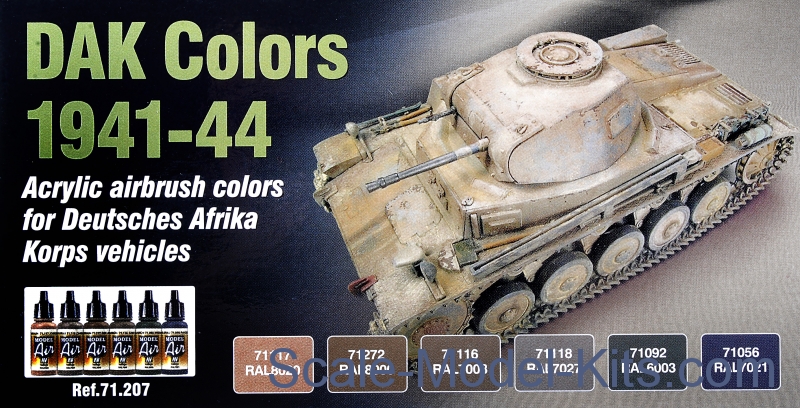 Vallejo Model Air Set DAK Colors 1941-1944  VAL71207 